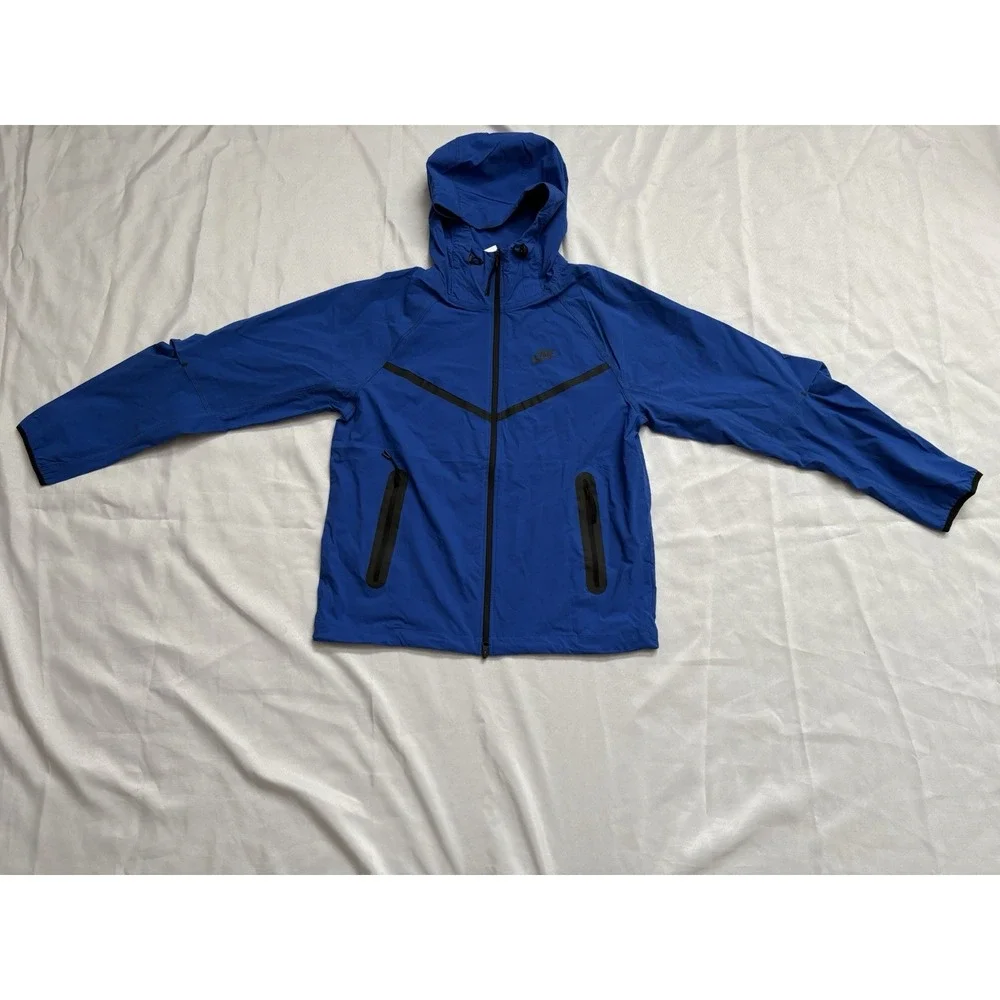NEW Nike Tech Fleece Woven Track Jacket Royal Blue Men's Size Small HM7151-480